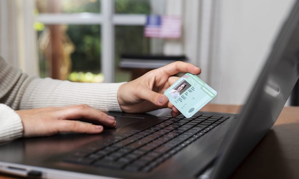 top-view-green-card-application